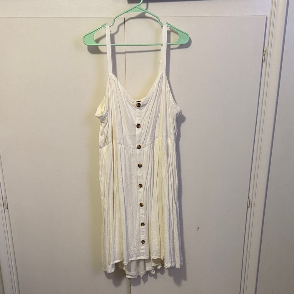 Torrid White Button-Front Dress